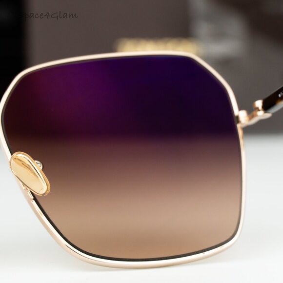 Tom Ford Women Sunglasses Rose Gold Havana Brown Gradient Square FT0839 52F NEW main image 8